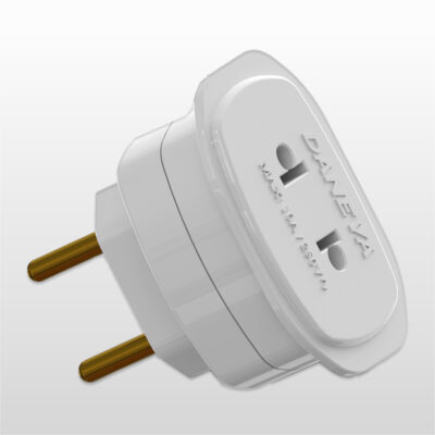 Adaptador 2 Pinos c/Pinos Redondos
