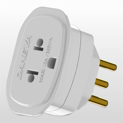 Adaptador 2P+T c/Pinos Redondos