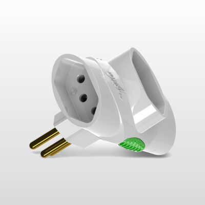 Adaptador 2P+T c/Pinos Redondos