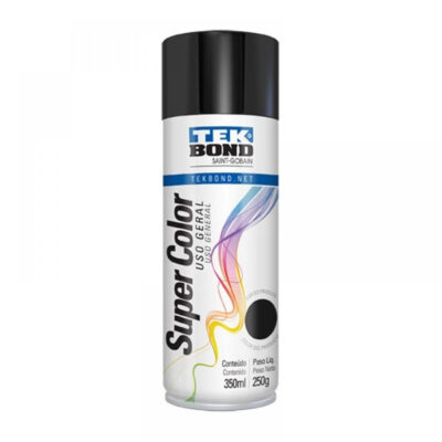 TINTA SPRAY TB 350ml/250g PRETO BRILHANTE TEKBOND