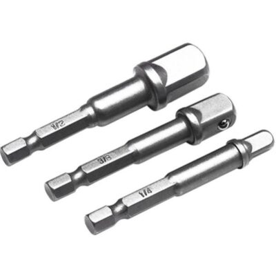 ADAPTADOR SOQUETE/PARAFUSADEIRA 1/4-3/8-1/2' HARDEN H-550.733